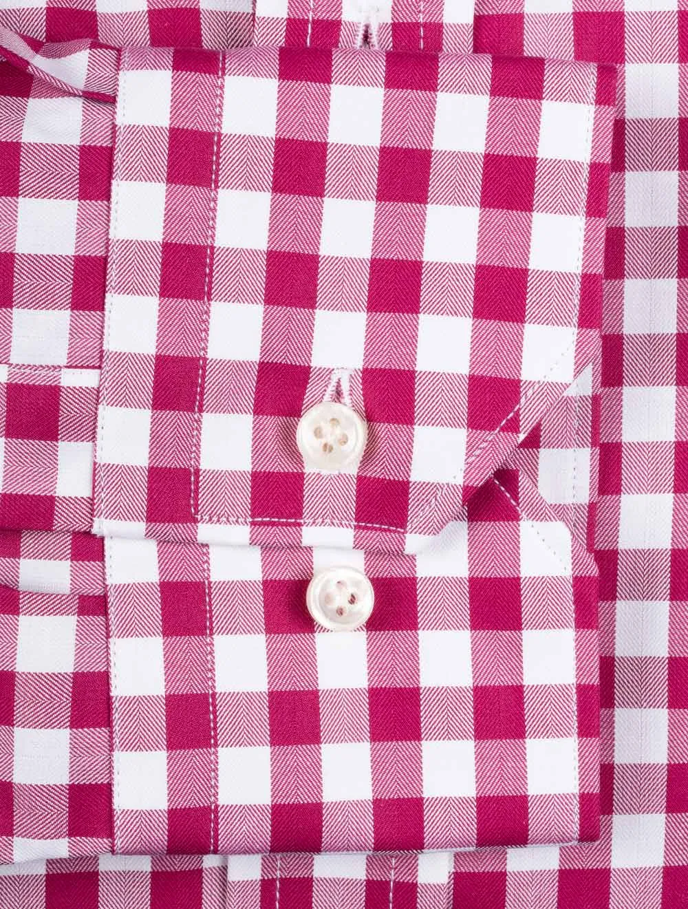 Gingham Buttondown Shirt Fuschia