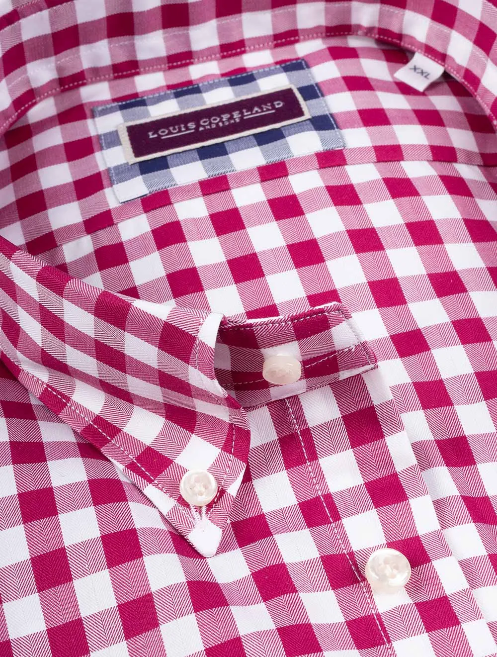 Gingham Buttondown Shirt Fuschia
