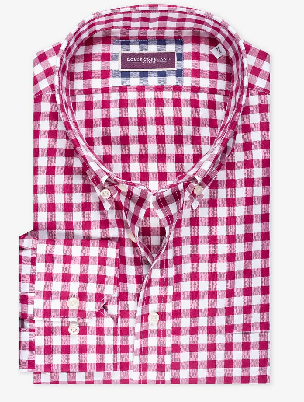Gingham Buttondown Shirt Fuschia
