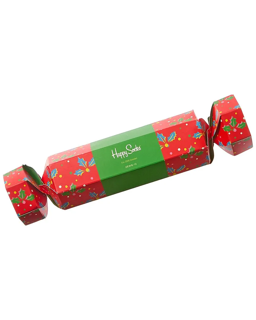 Happy Socks 2pk Christmas Cracker Holly Socks Gift Set