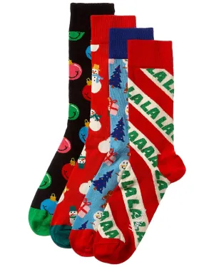 Happy Socks Set of 4 Holiday Sock