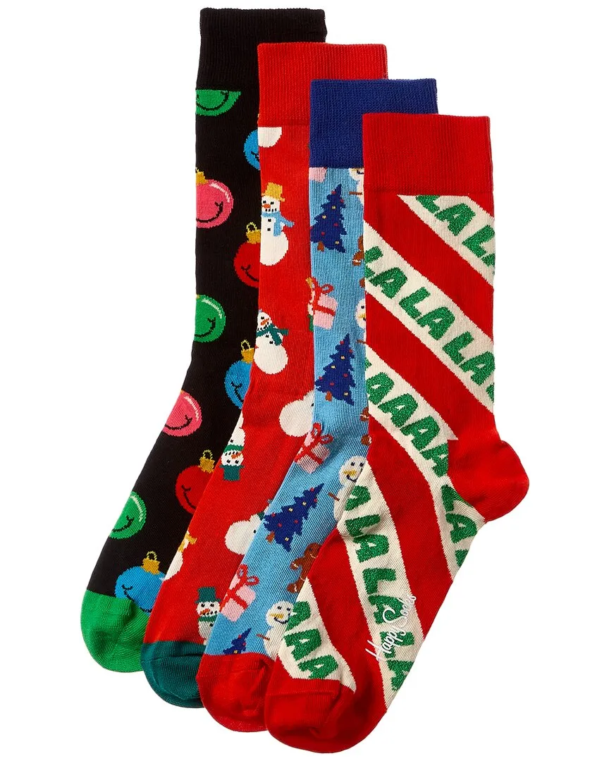 Happy Socks Set of 4 Holiday Sock