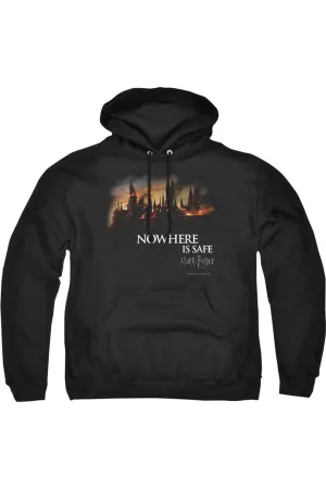 Harry Potter Burning Hogwarts Adult Pull Over Hoodie / Hooded Sweatshirt