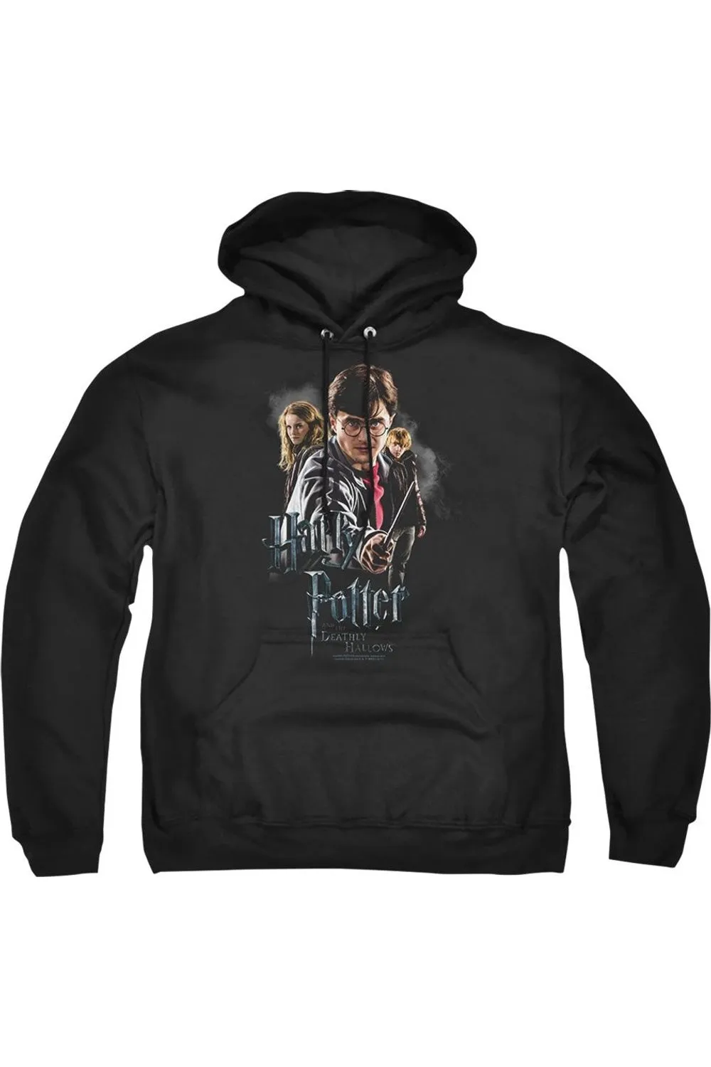Harry Potter Deathly Hollows Cast Adult Pull Over Hoodie / Hooded Sweatshirt