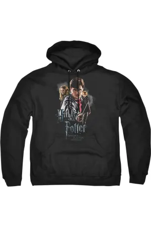 Harry Potter Deathly Hollows Cast Adult Pull Over Hoodie / Hooded Sweatshirt
