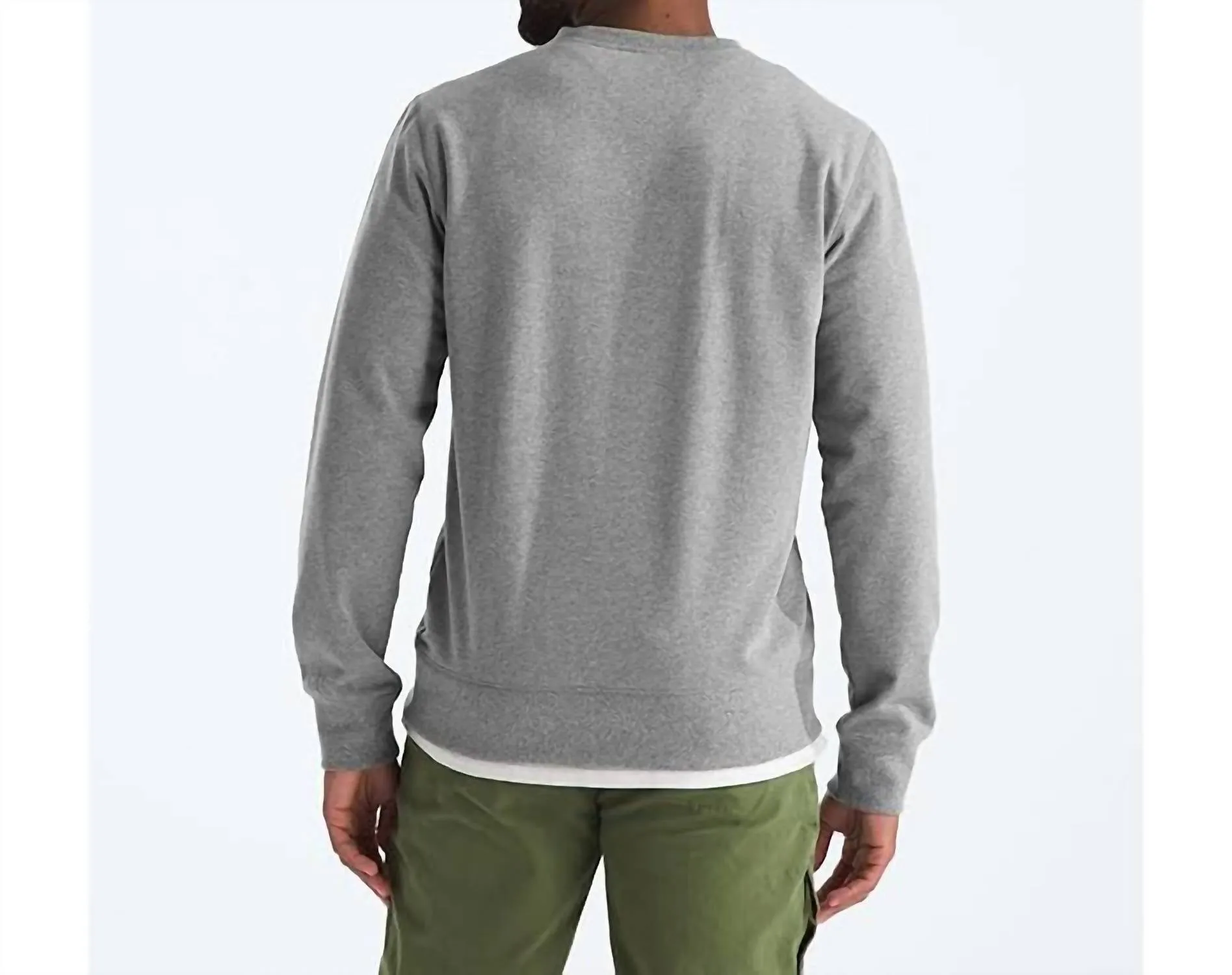 Heritage Patch Crew Sweatshirt In Heather Grey