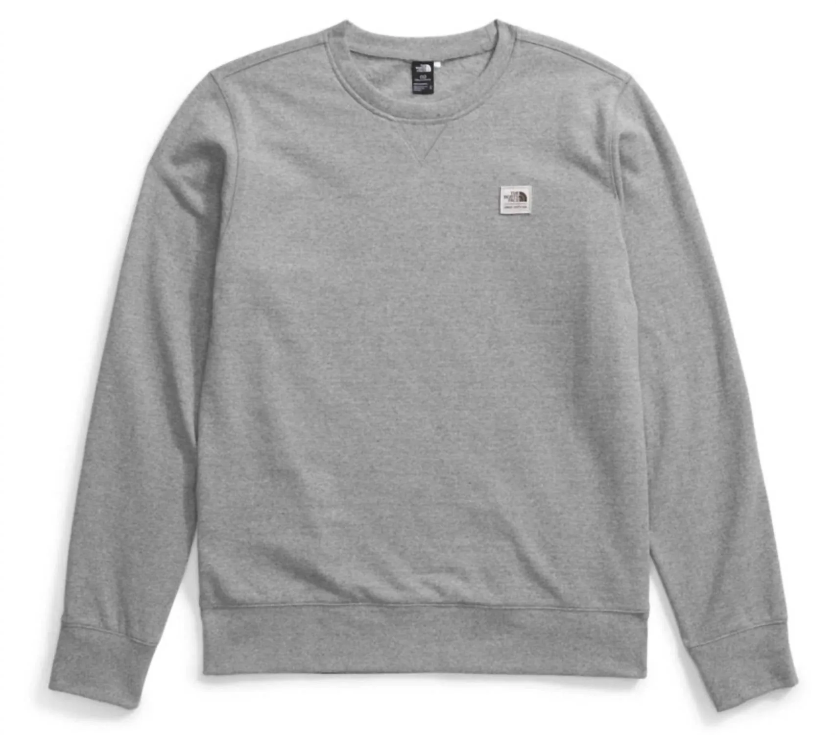 Heritage Patch Crew Sweatshirt In Heather Grey