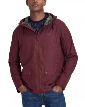Hooded Domus Waterproof Jacket In Bordeaux