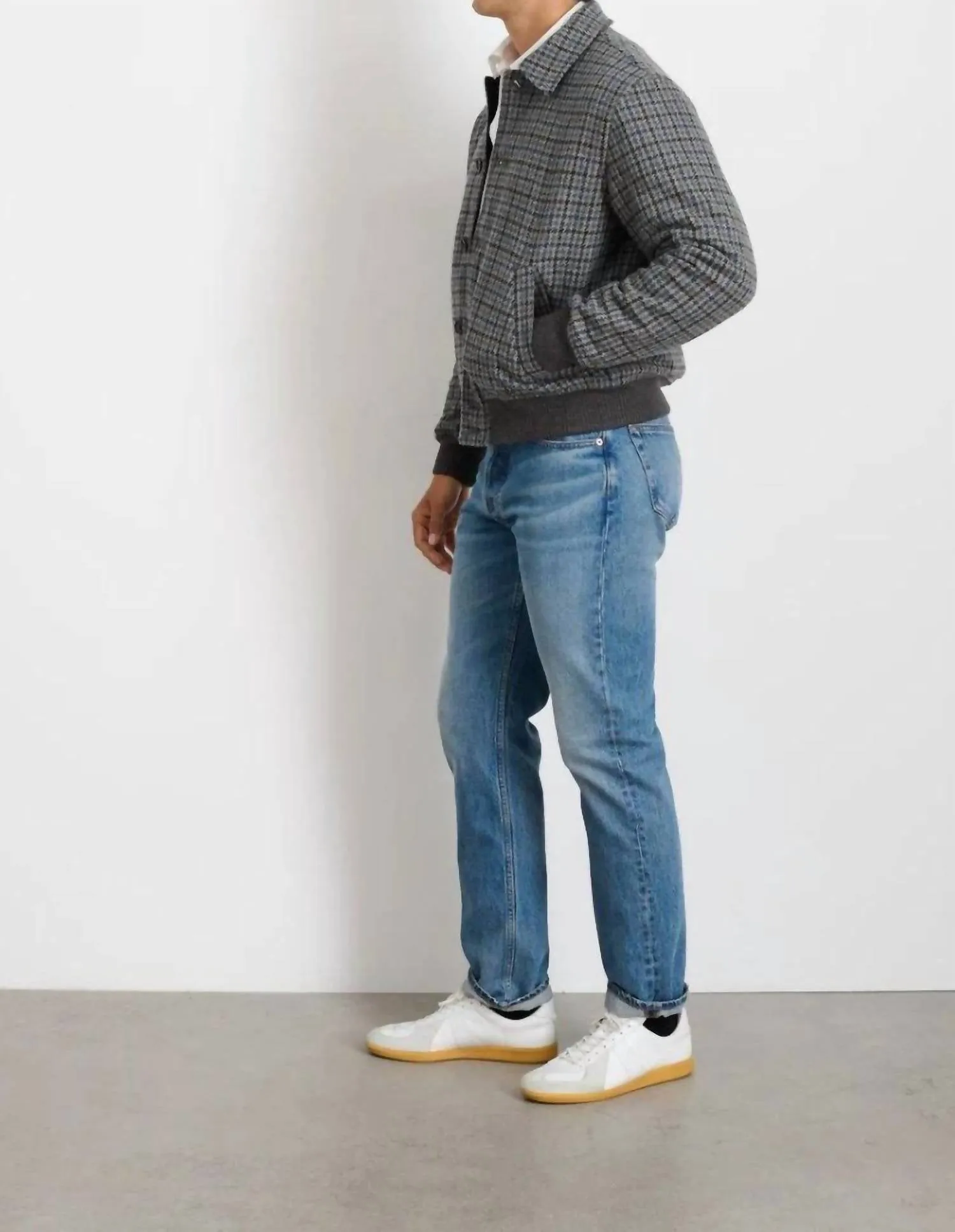 Houndstooth Bomber In Black