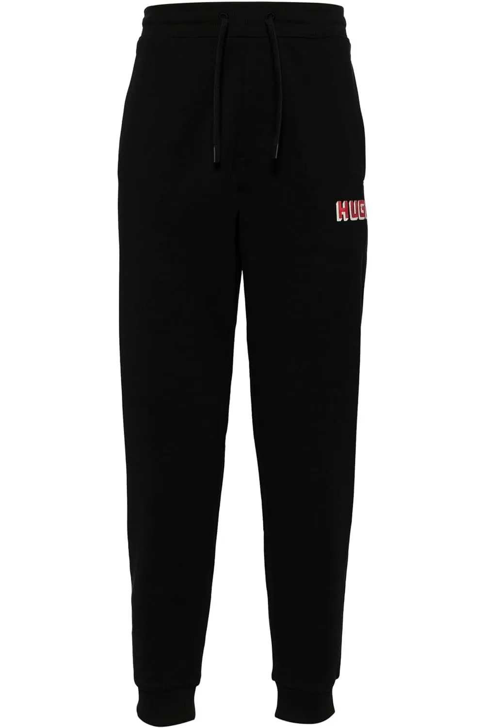 Hugo Men's Diqomo Thick Cotton Drawstring Track Pants, Black