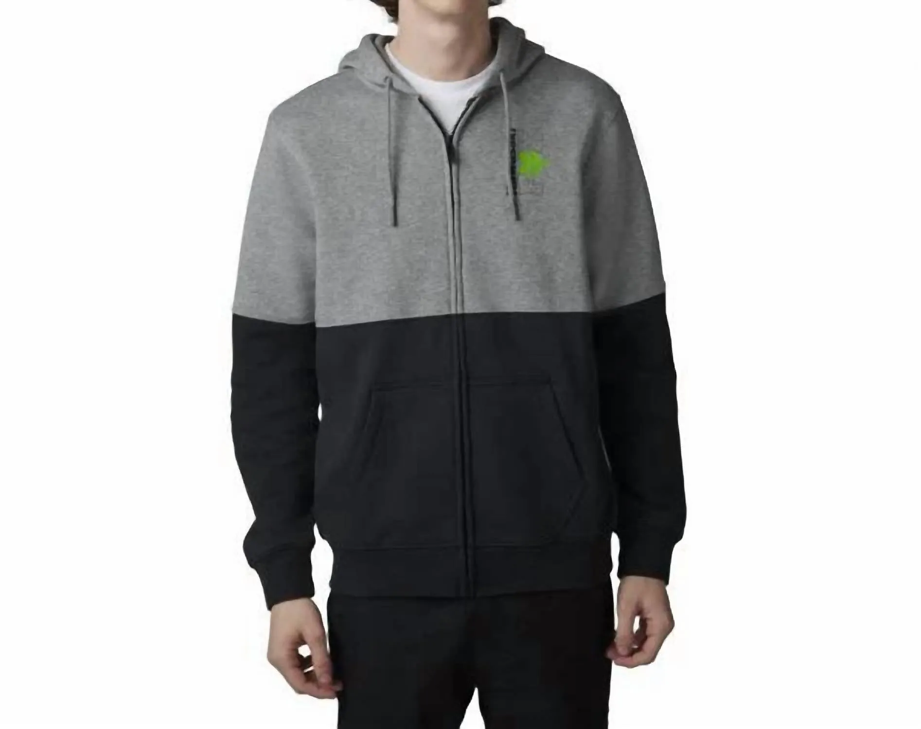Kawi Zip Fleece Hoodie In Grey