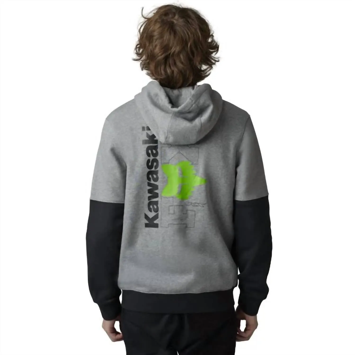 Kawi Zip Fleece Hoodie In Grey