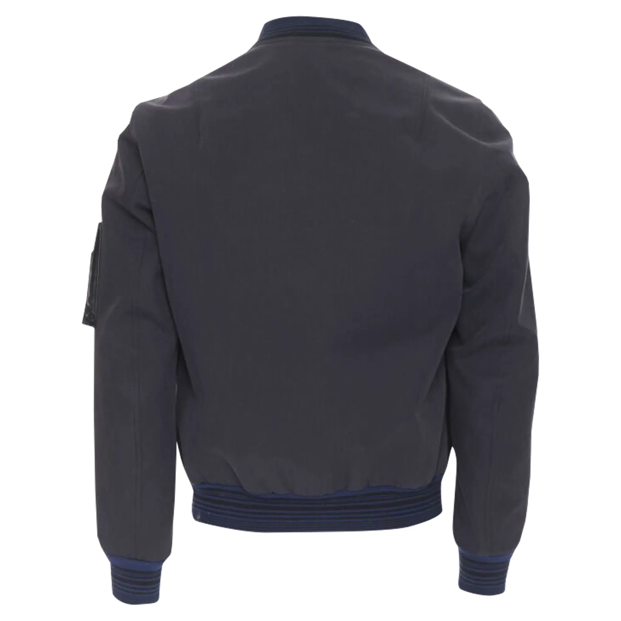 Lanvin Alber Elbaz contrast lamb leather bomber jacket