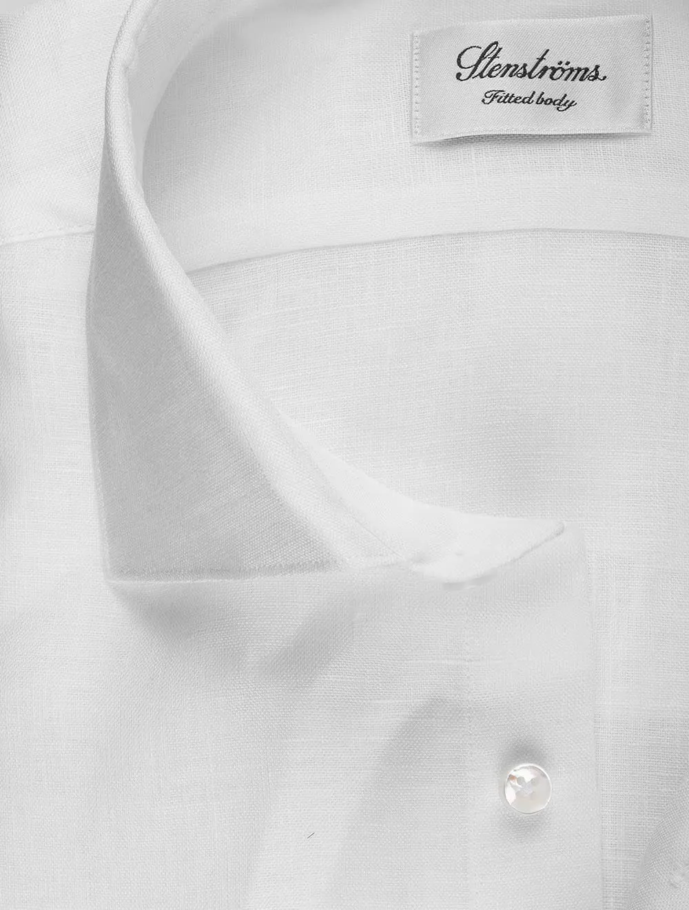 Linen Fitted Body Shirt White