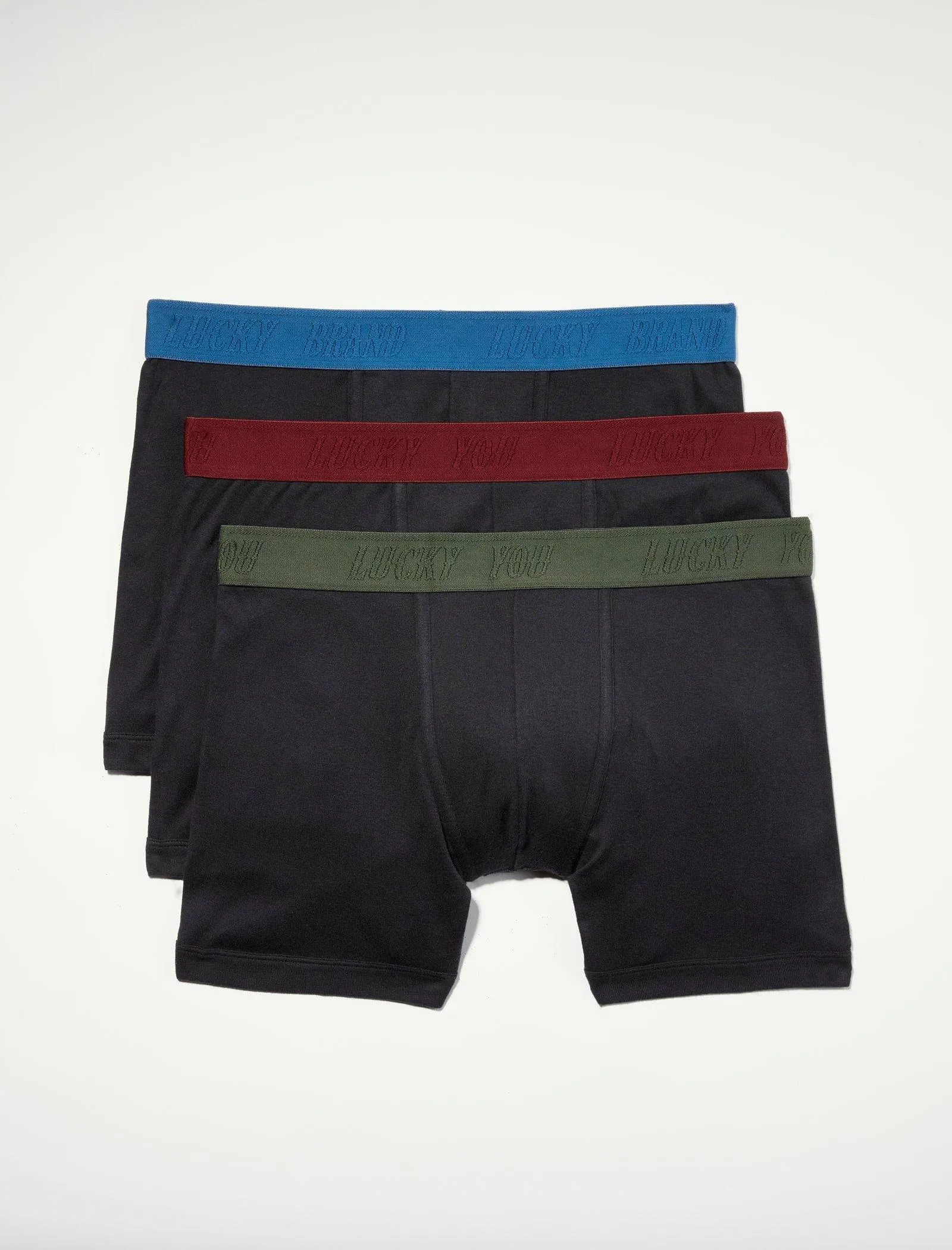 Lucky Brand 3 Pack Cotton Modal Boxer Black Lucky Brand