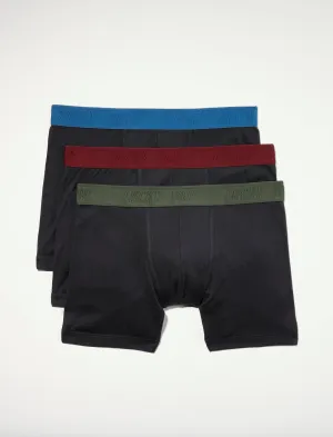 Lucky Brand 3 Pack Cotton Modal Boxer Black Lucky Brand