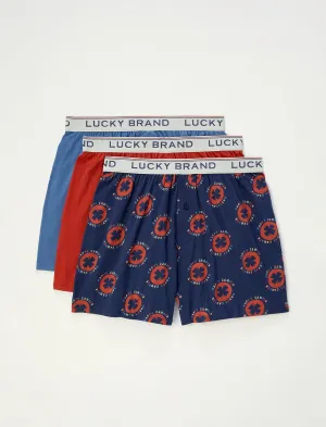 Lucky Brand 3 Pack Knit Boxers Multi Lucky Brand
