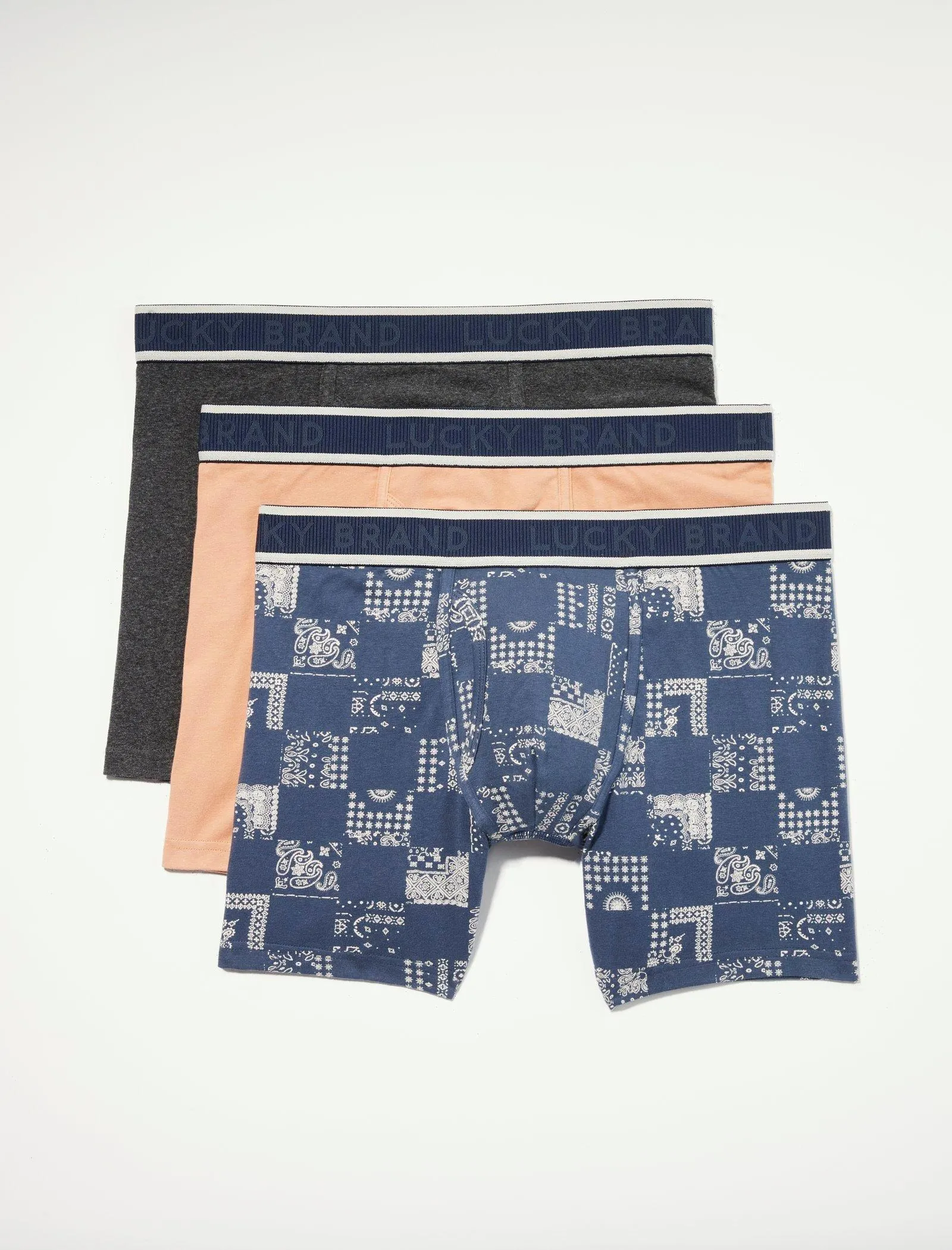Lucky Brand 3 Pack Stretch Boxer Brief Multi Lucky Brand