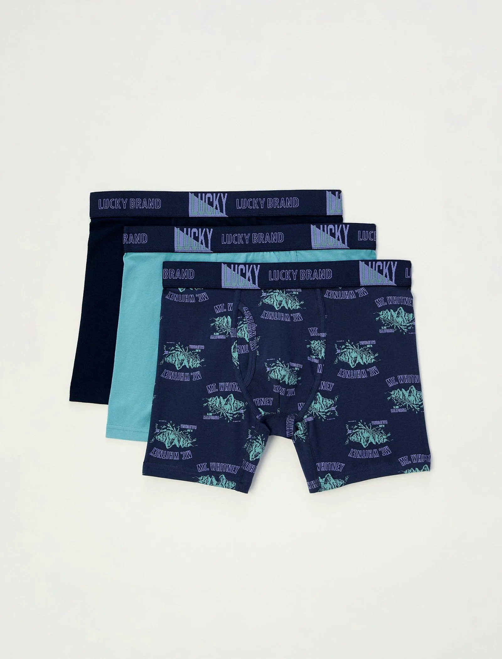 Lucky Brand 3 Pack Stretch Boxer Briefs Multi Lucky Brand