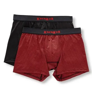 Men's 2-Pack Cool Brazilian Boxer Briefs In Black/red