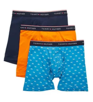 Men's 3-Pack Microfiber Boxer Brief In Tangerine/blue/navy