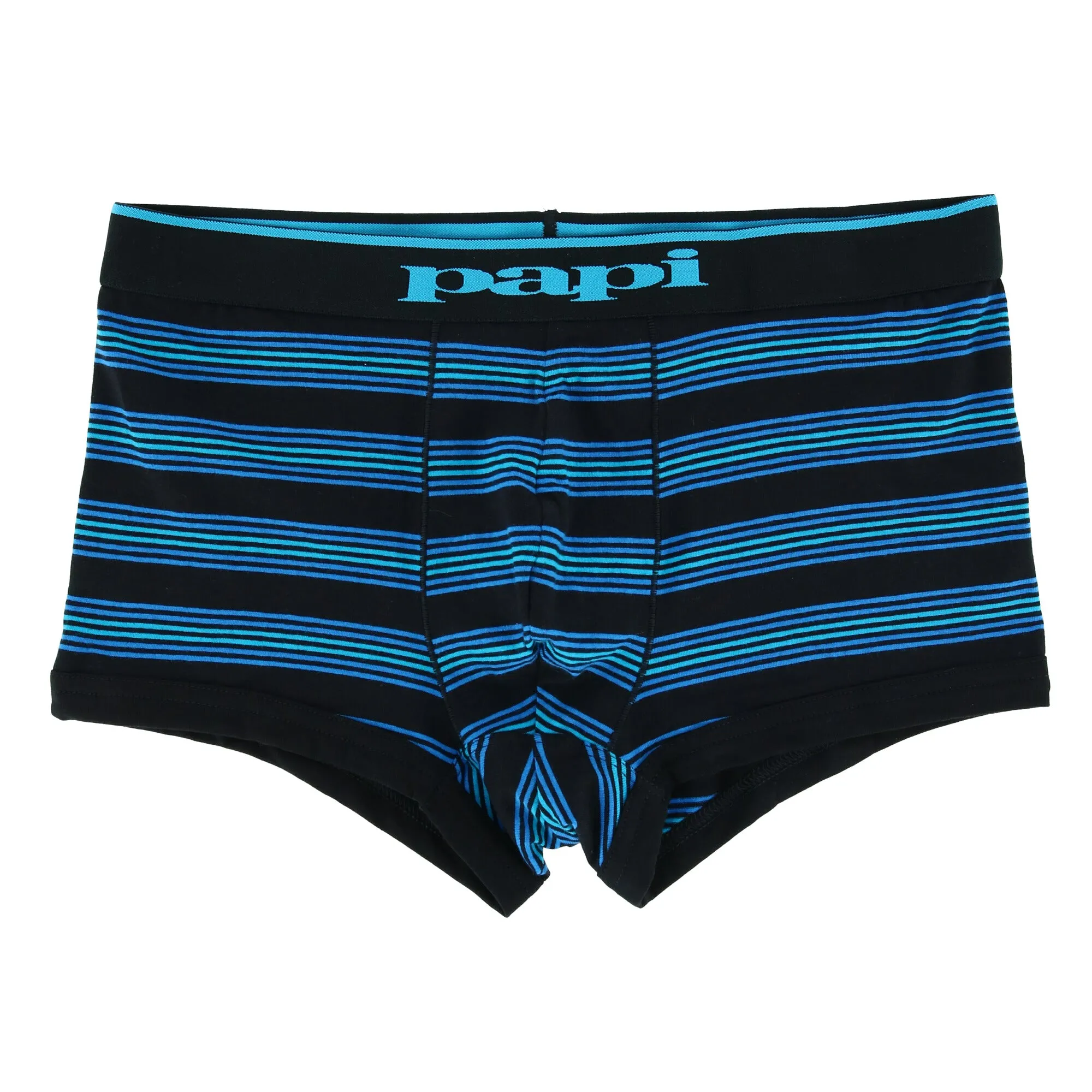 Men's Brazilian Cut Stripe and Solid Underwear Trunks (3 Pack)