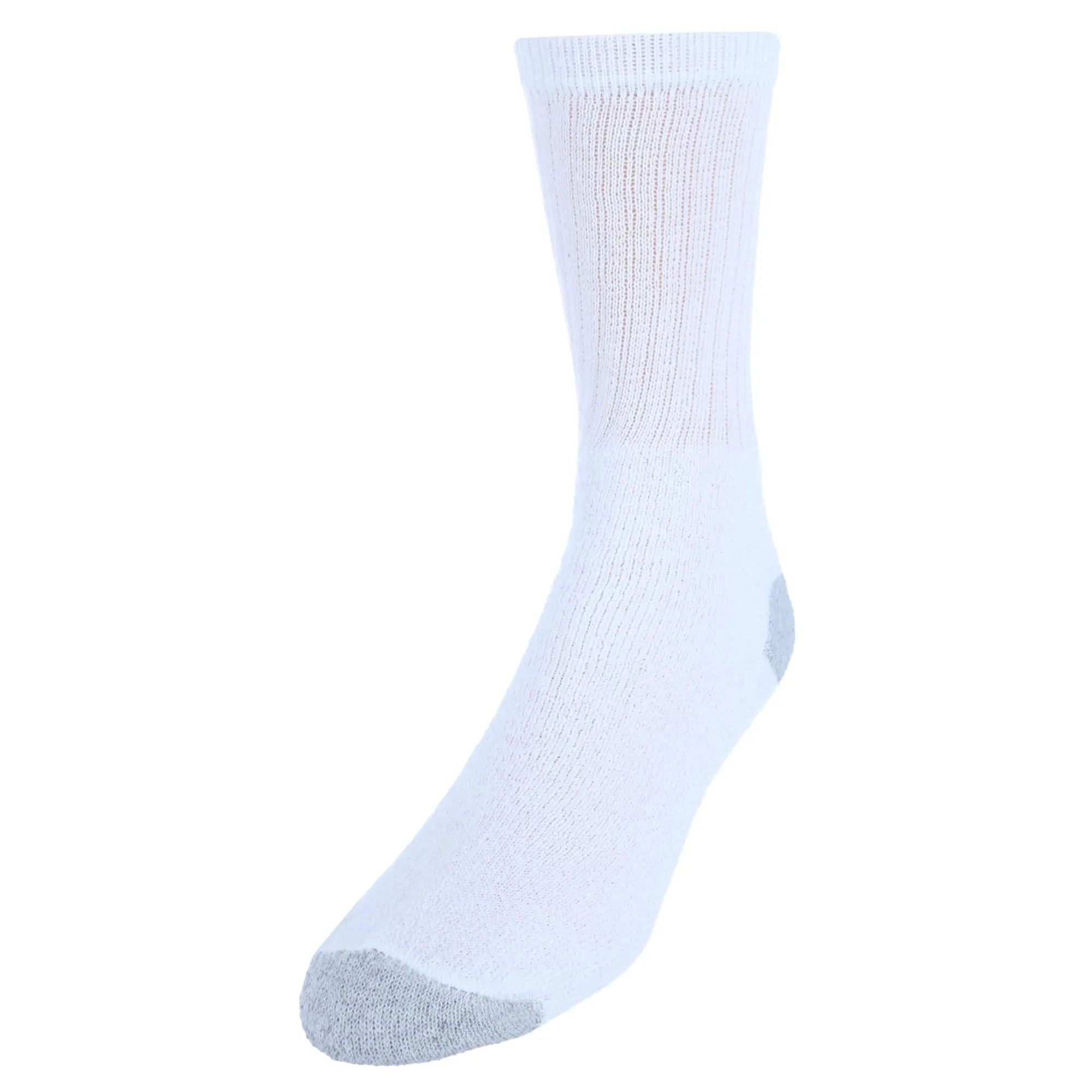 Men's Casual and Comfortable Colored Heel and Toe Crew Socks (4 Pack)
