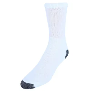 Men's Casual and Comfortable Colored Heel and Toe Crew Socks (4 Pack)
