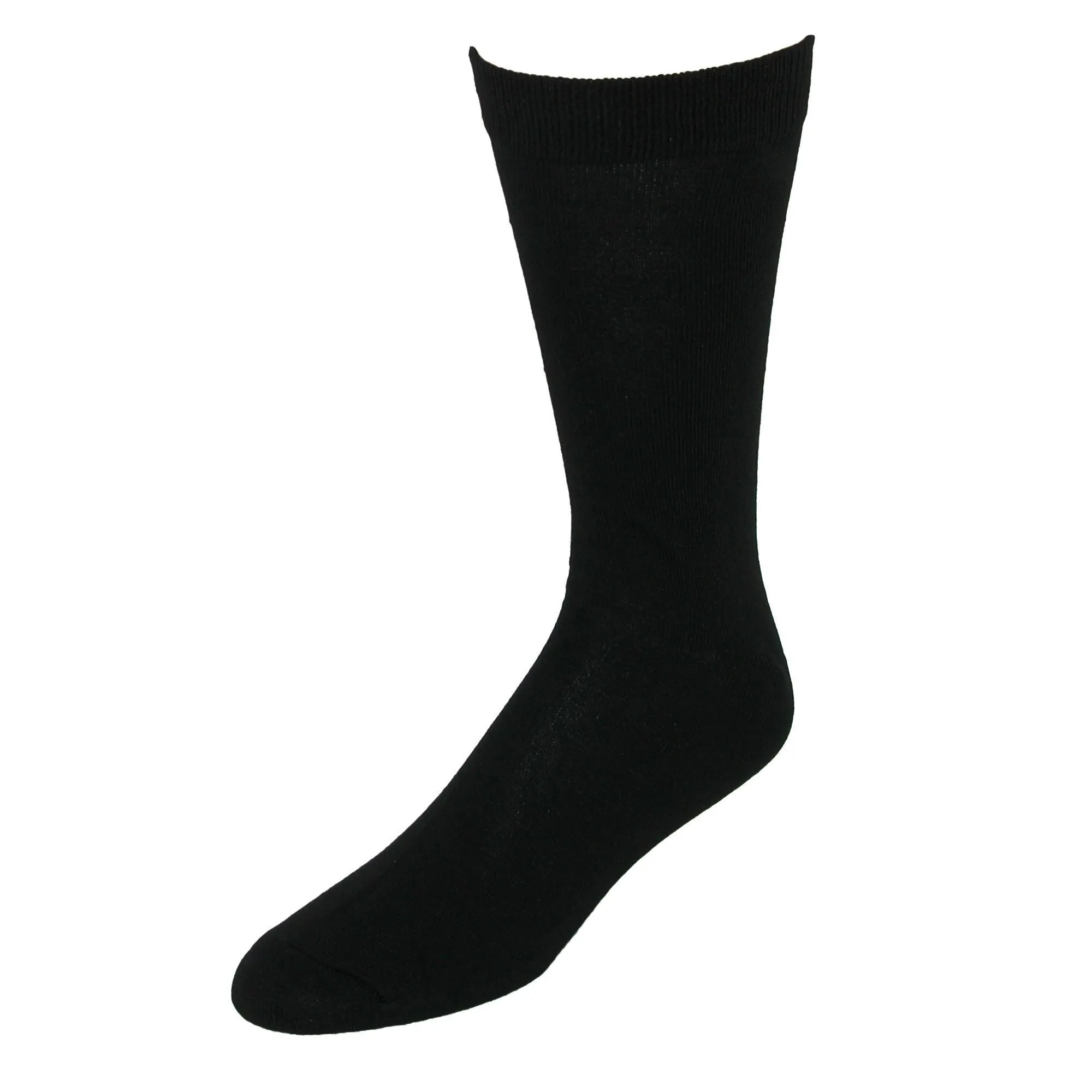 Men's Classic Soft & Comfortable Black Dress Socks (6 Pairs)