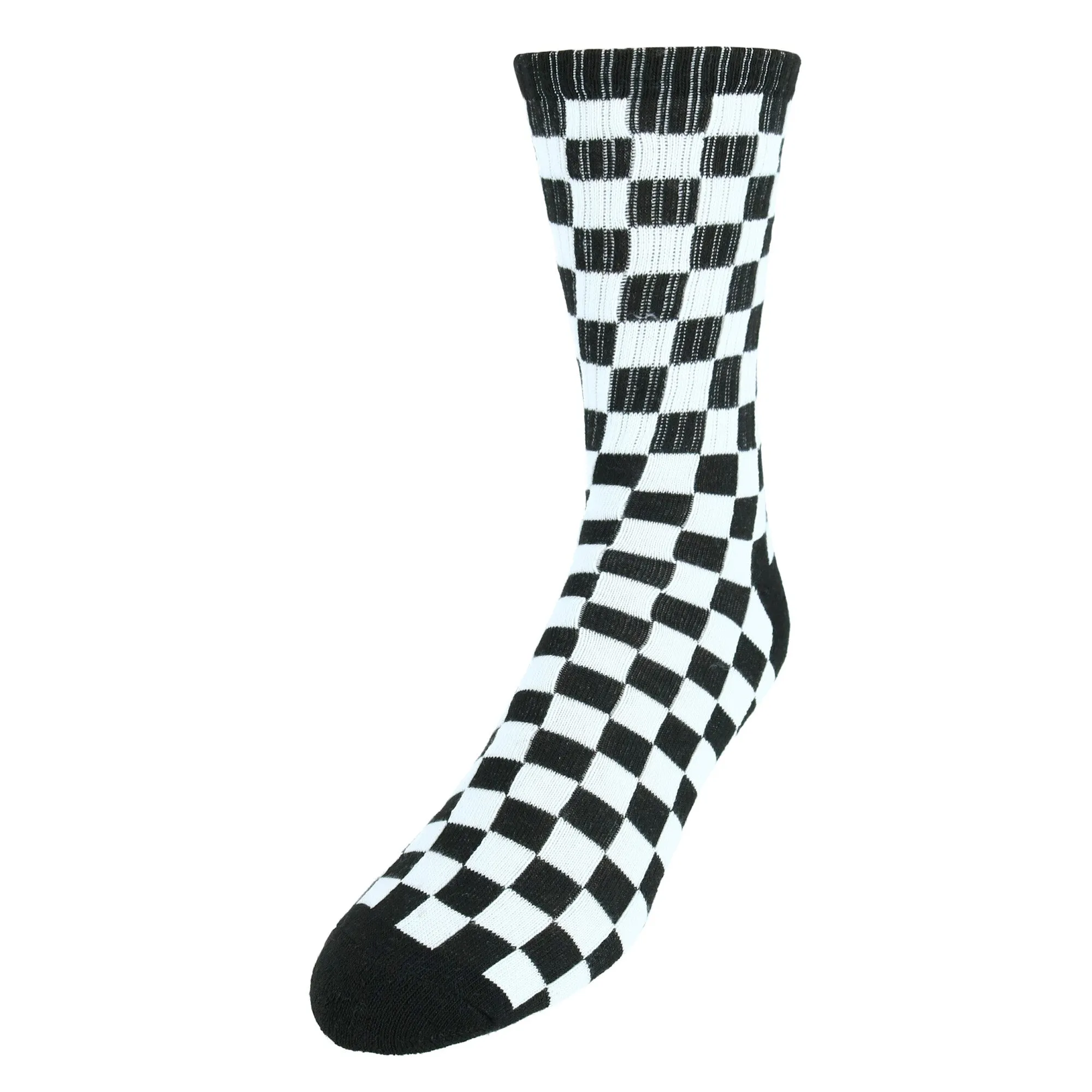 Men's Cotton Blend Race Flag Checkered Socks