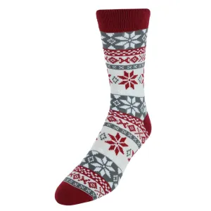 Men's Crew Snowflake Christmas Novelty Sock (1 Pair)