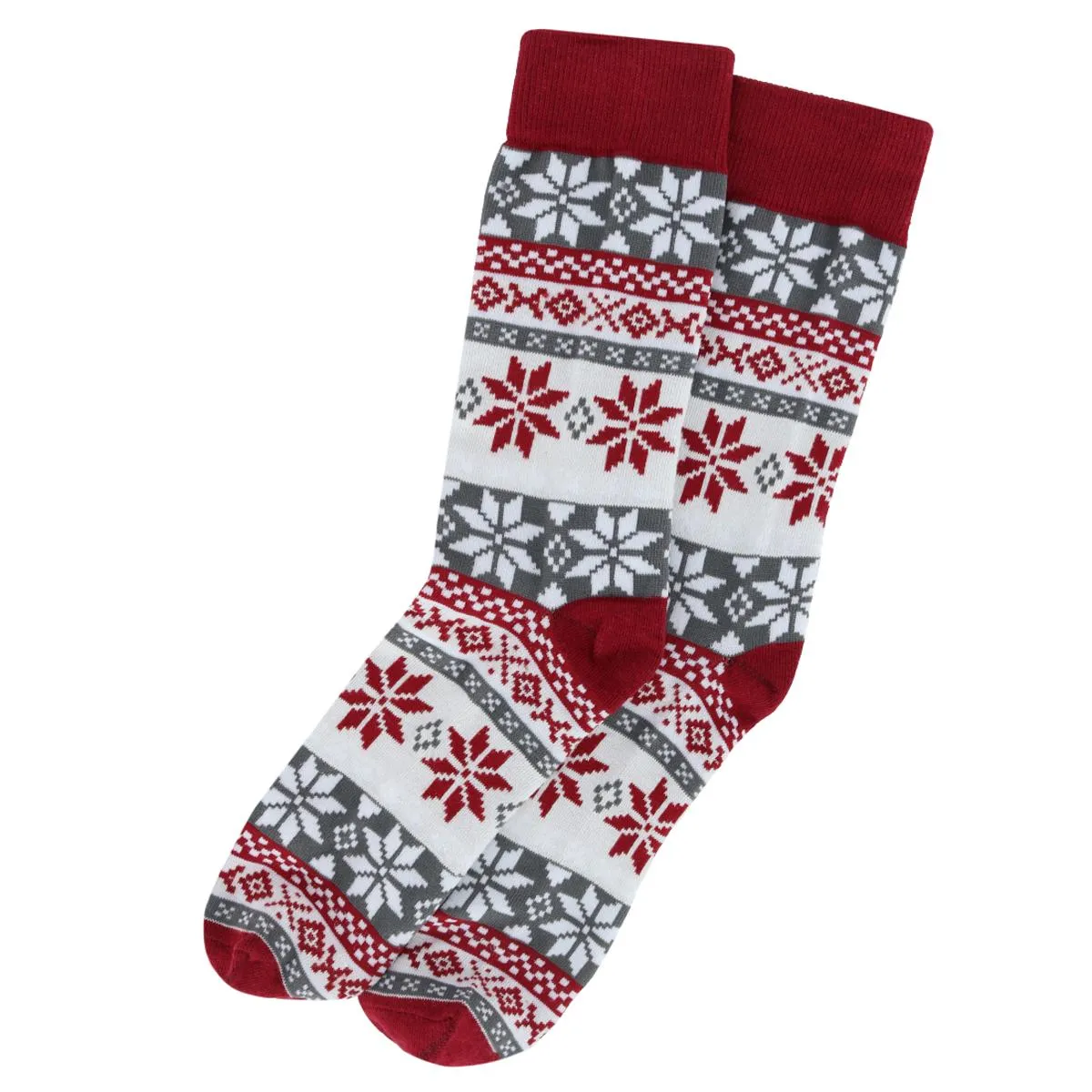 Men's Crew Snowflake Christmas Novelty Sock (1 Pair)