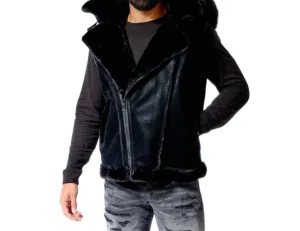 Men's Denali Shearling Vest In Black
