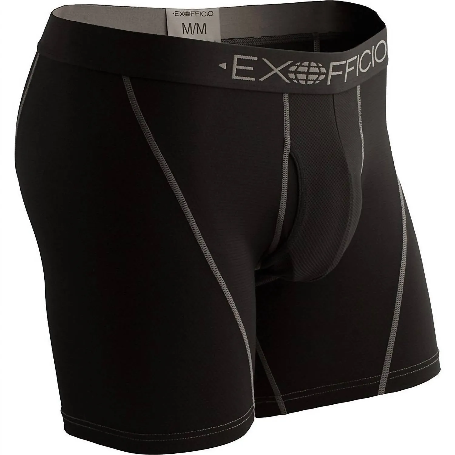 Men's Give-N-Go Sport Mesh 6-Inch Boxer Brief In Solid Black
