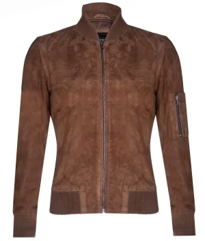 Mens Goat Suede MA-1 Bomber Jacket-Auckland