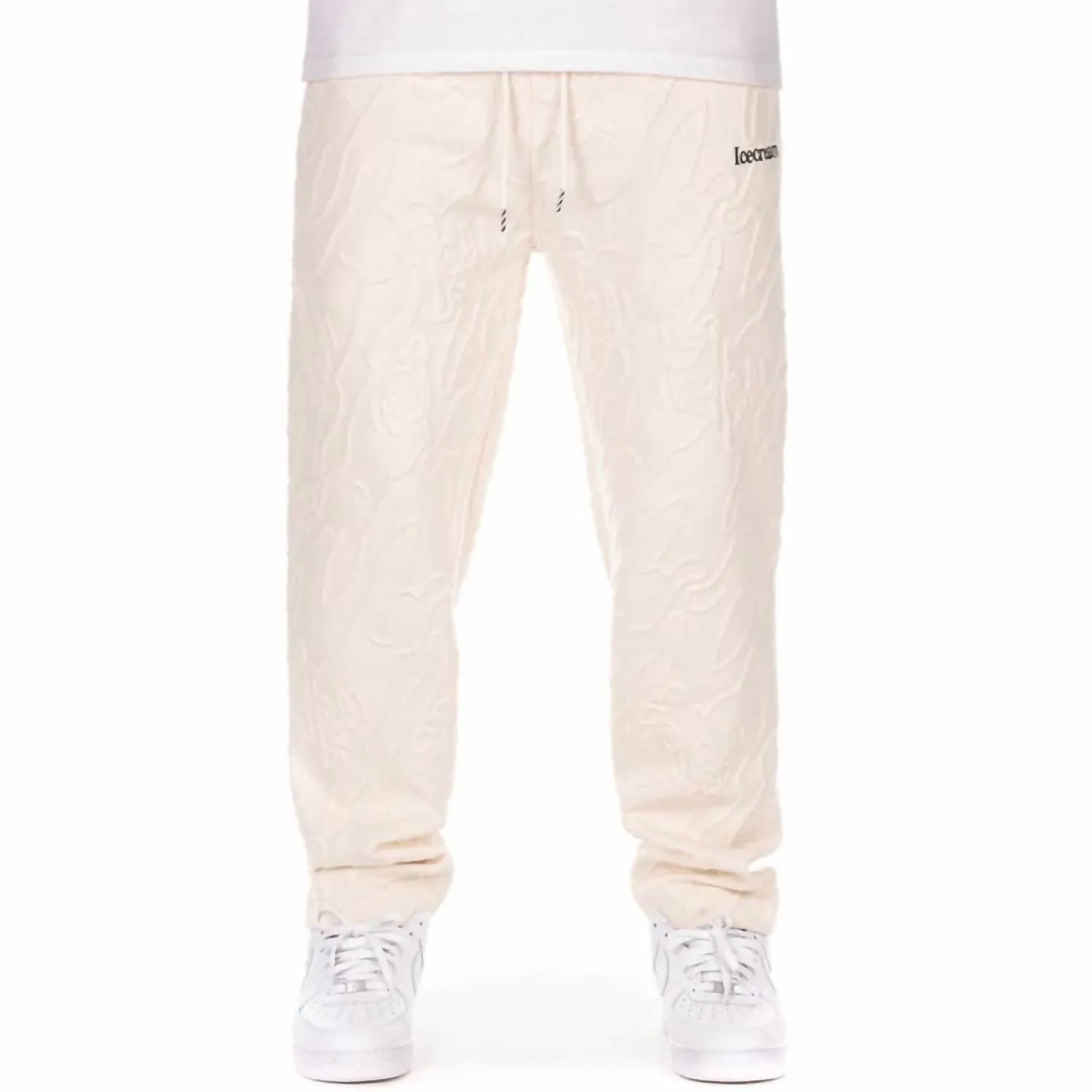 Men's Laced Sweatpants In Antique White
