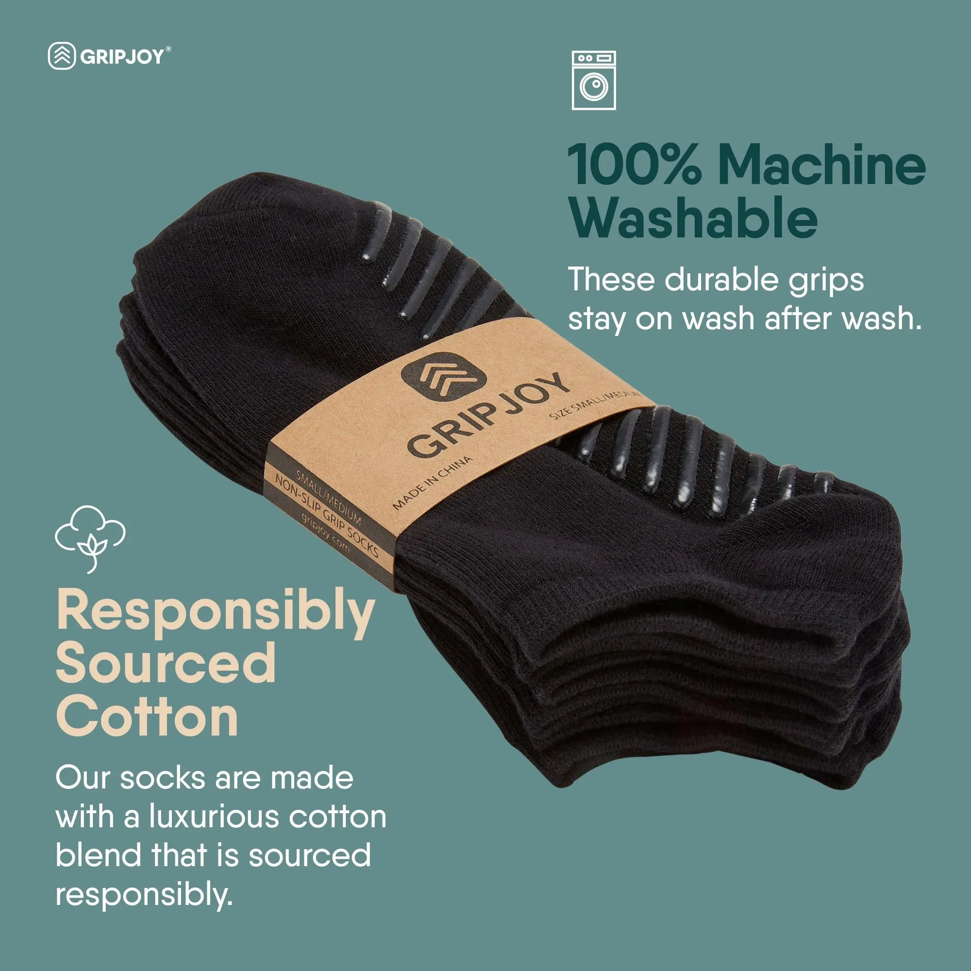 Men's Low Cut Socks with Grips (Pack of 3)