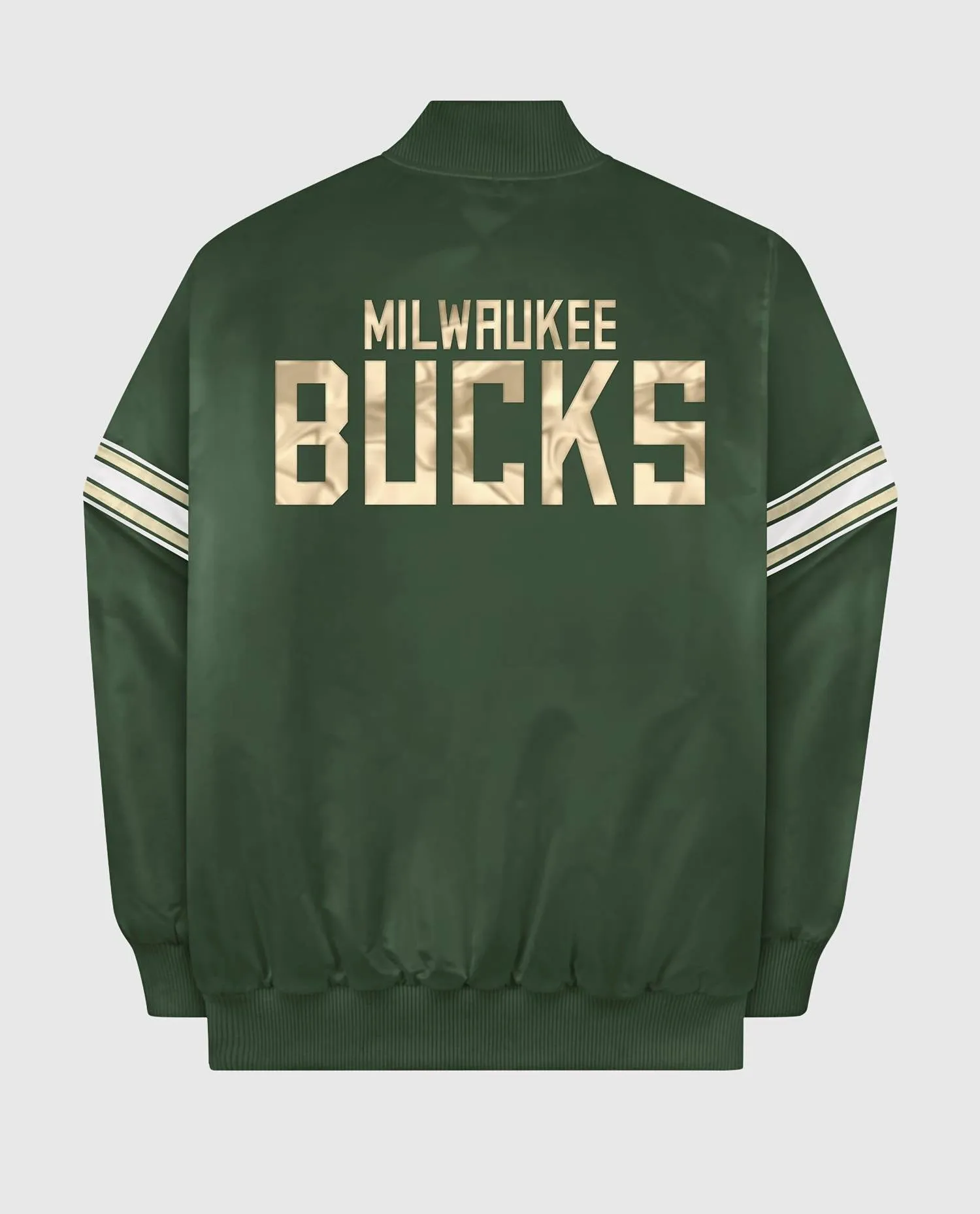 Men's Milwaukee Bucks Satin Full-Snap Jacket In Green