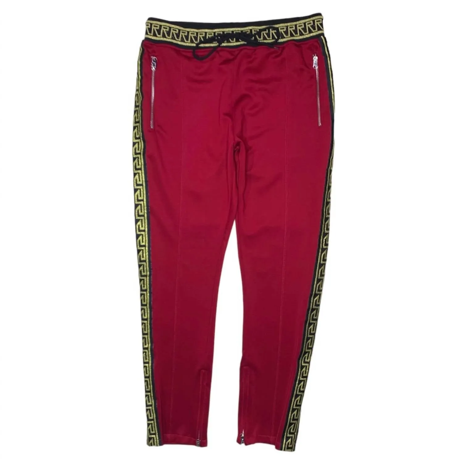 Men's Patterned Jogger In Burgundy