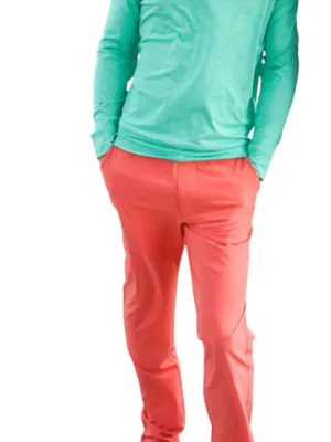 Men's Performance Pants In Salmon