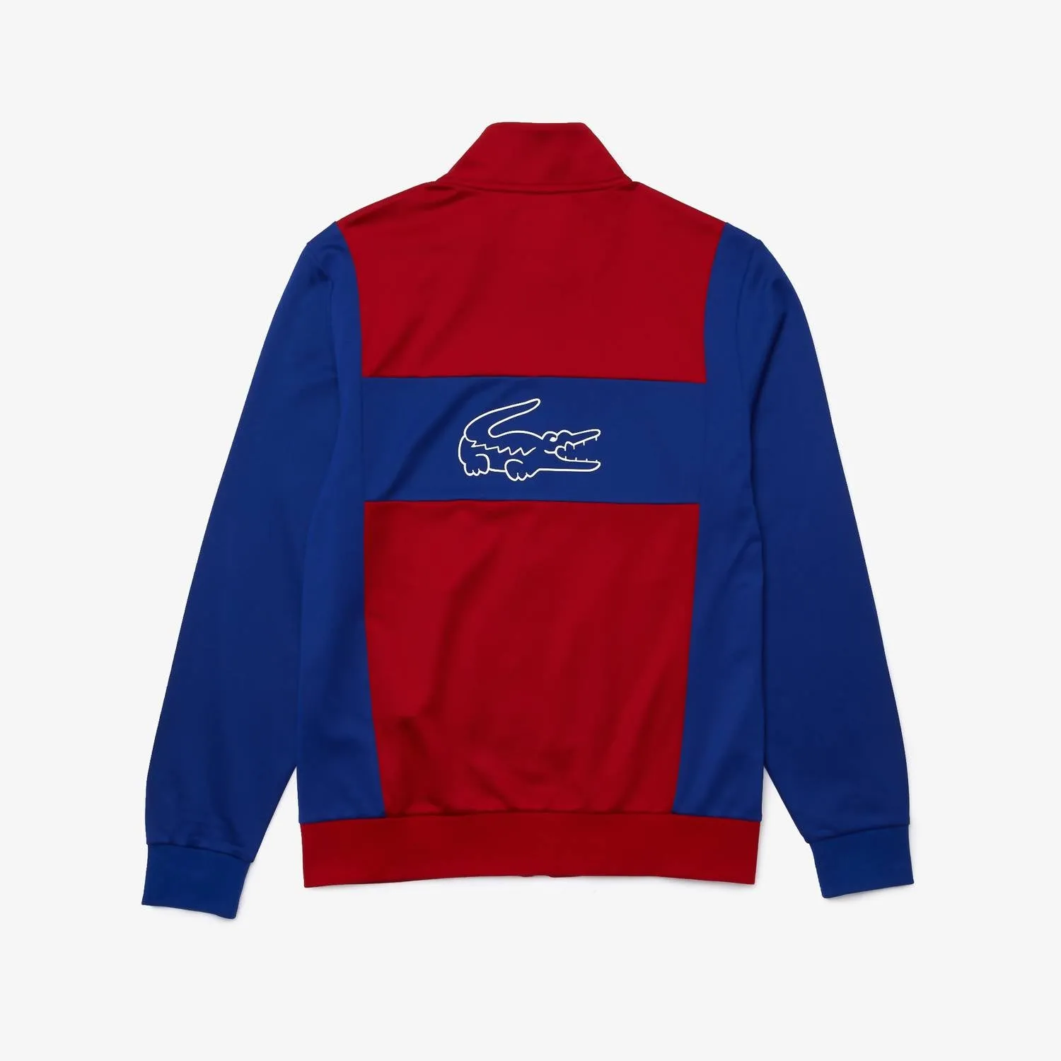 Men's Resistant Bicolor Pique Zip Sweatshirt In Red/blue