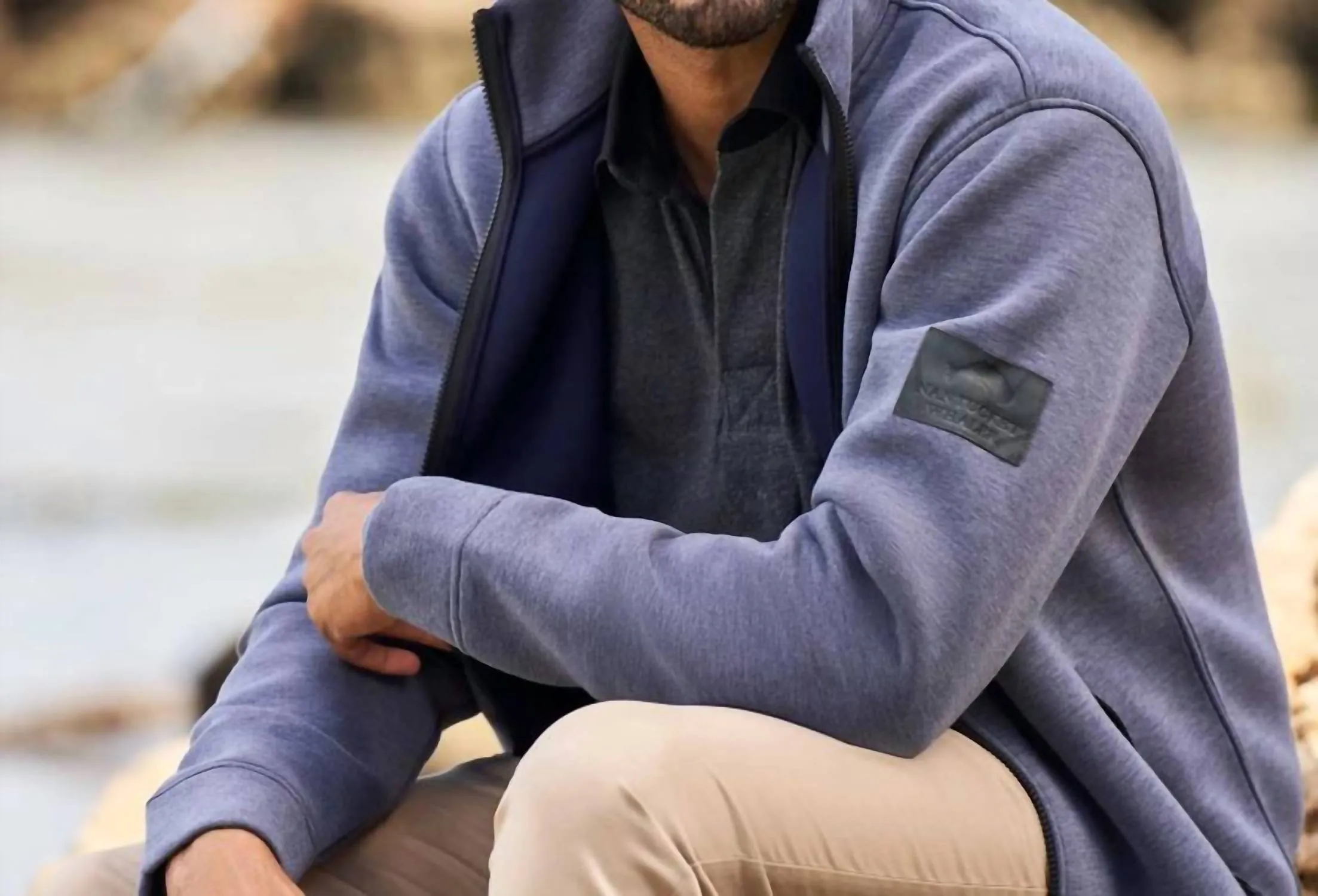 Men's Scuba Jacket In Heather Blue
