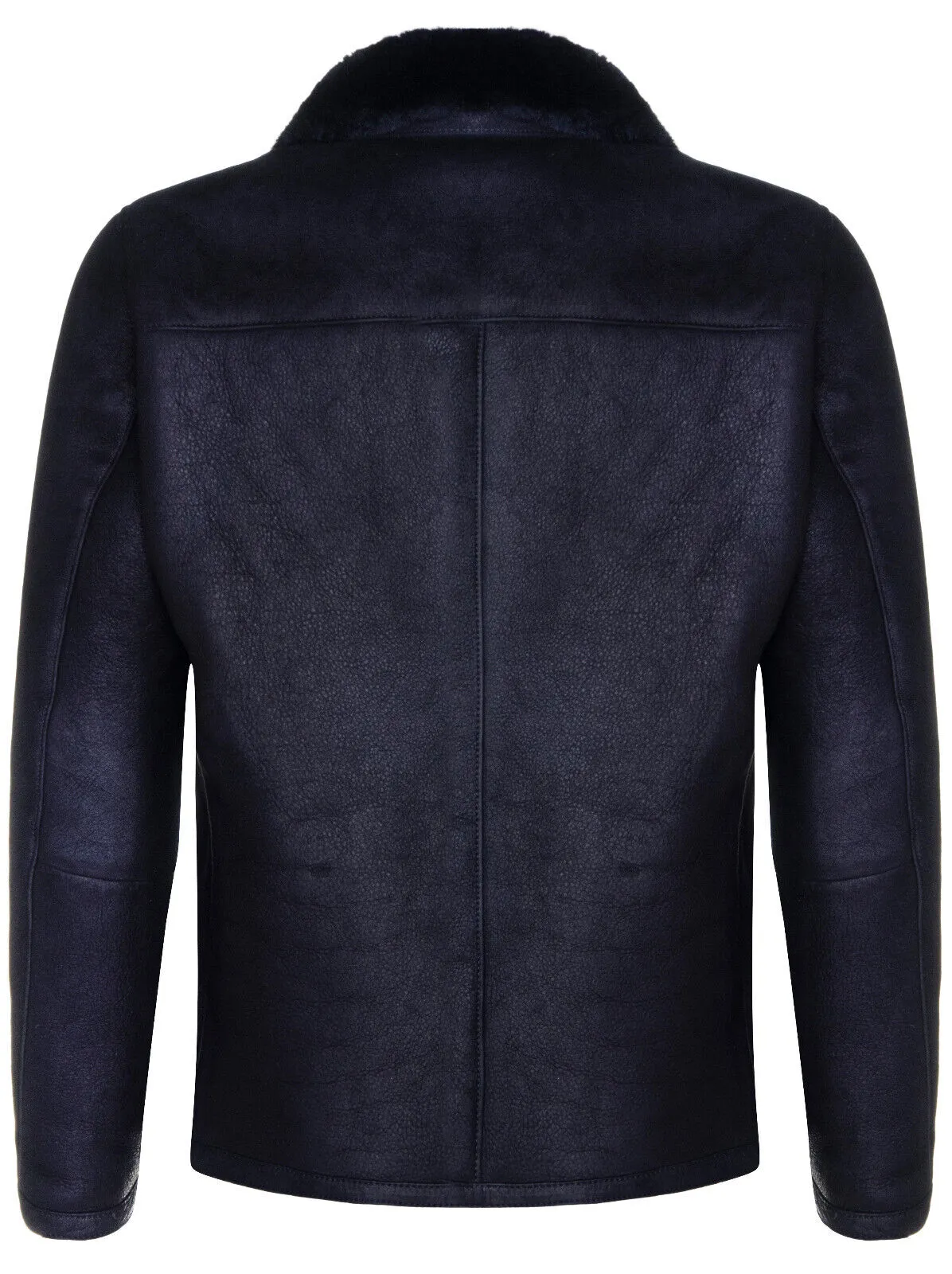 Mens Sheepskin Biker Bomber Jacket-Agboville