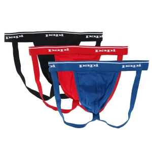 Men's Solid Cotton Jock Strap Assorted (3 Pack)