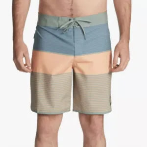 Men's Tijuana Board Shorts In Green Striped