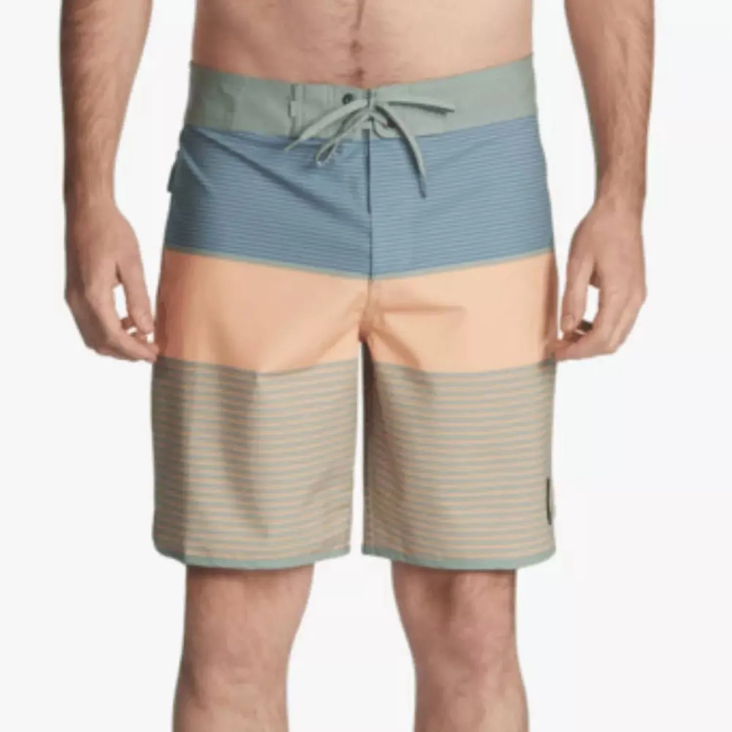 Men's Tijuana Board Shorts In Green Striped