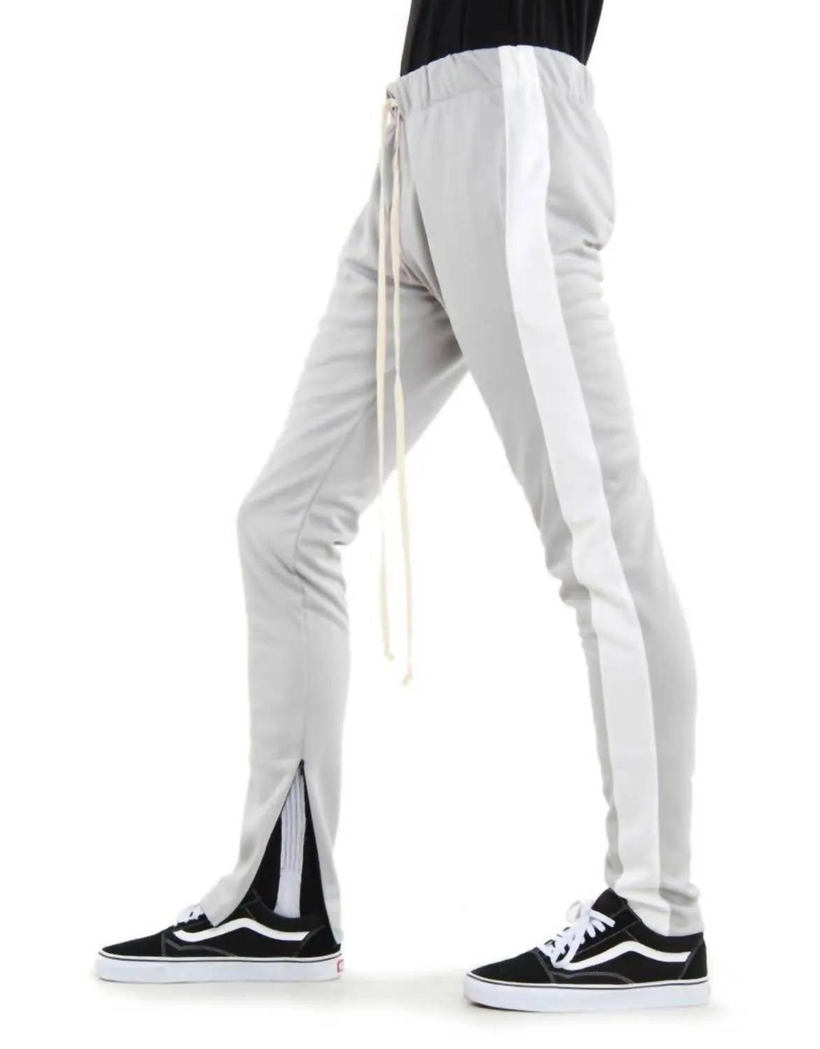 Men's Track Pant In Grey/white