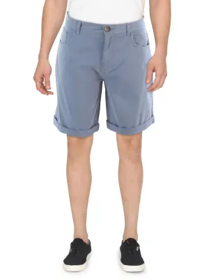 Mens Twill Cuffed Casual Shorts