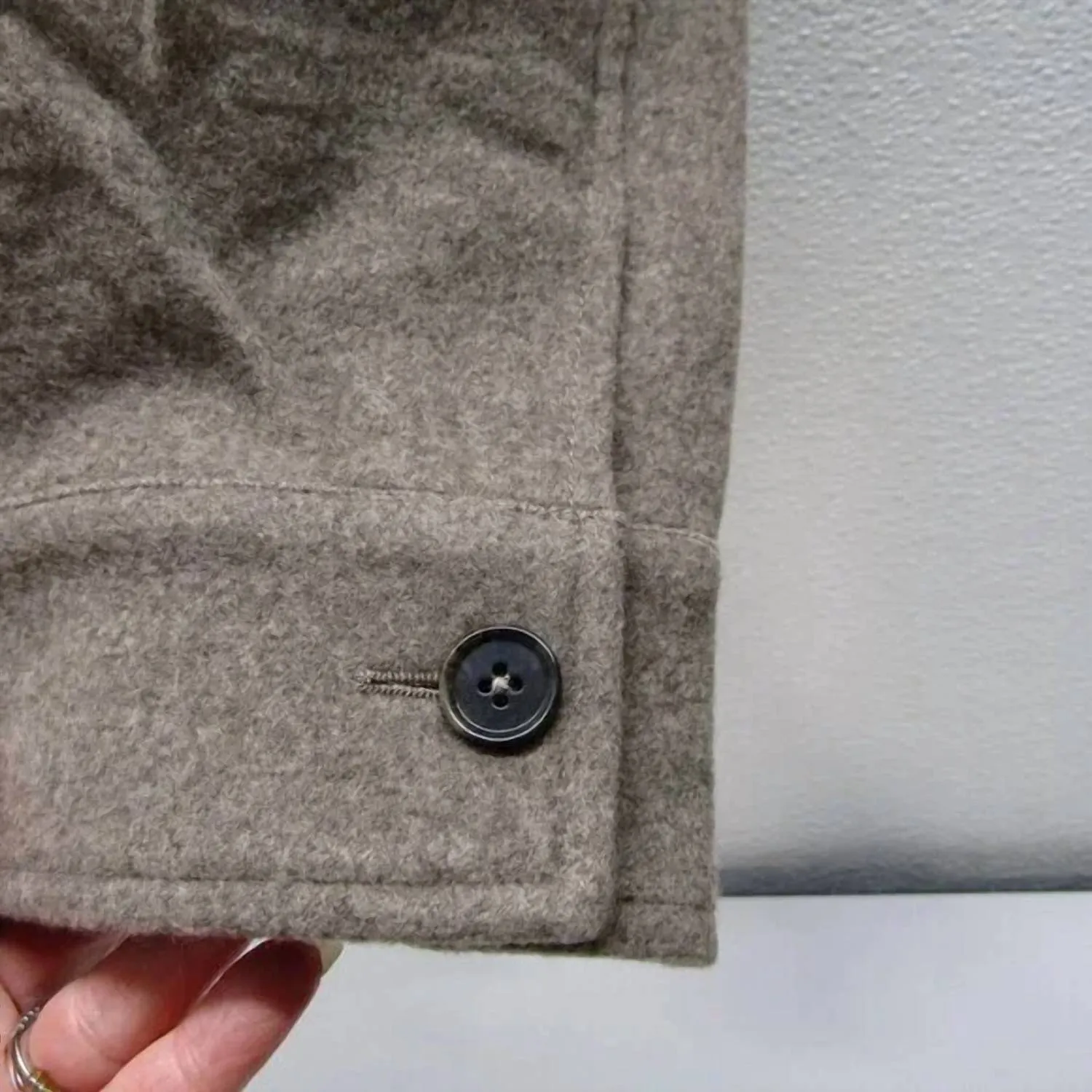 Men's Virgin Wool Single Layer Shirt Jacket In Nougat Brown