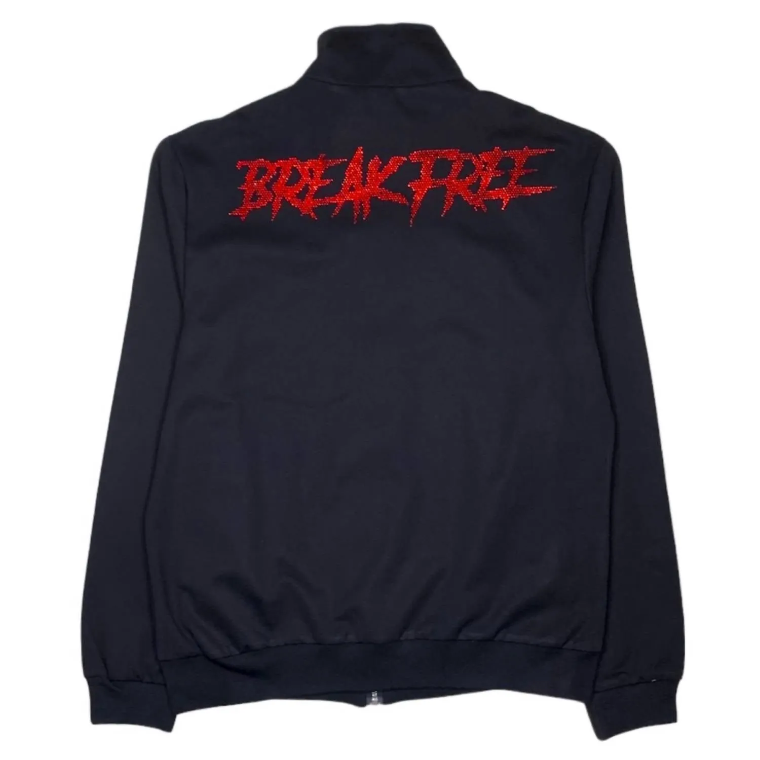 Men's Zip-Up Rhinestone Jacket In Black